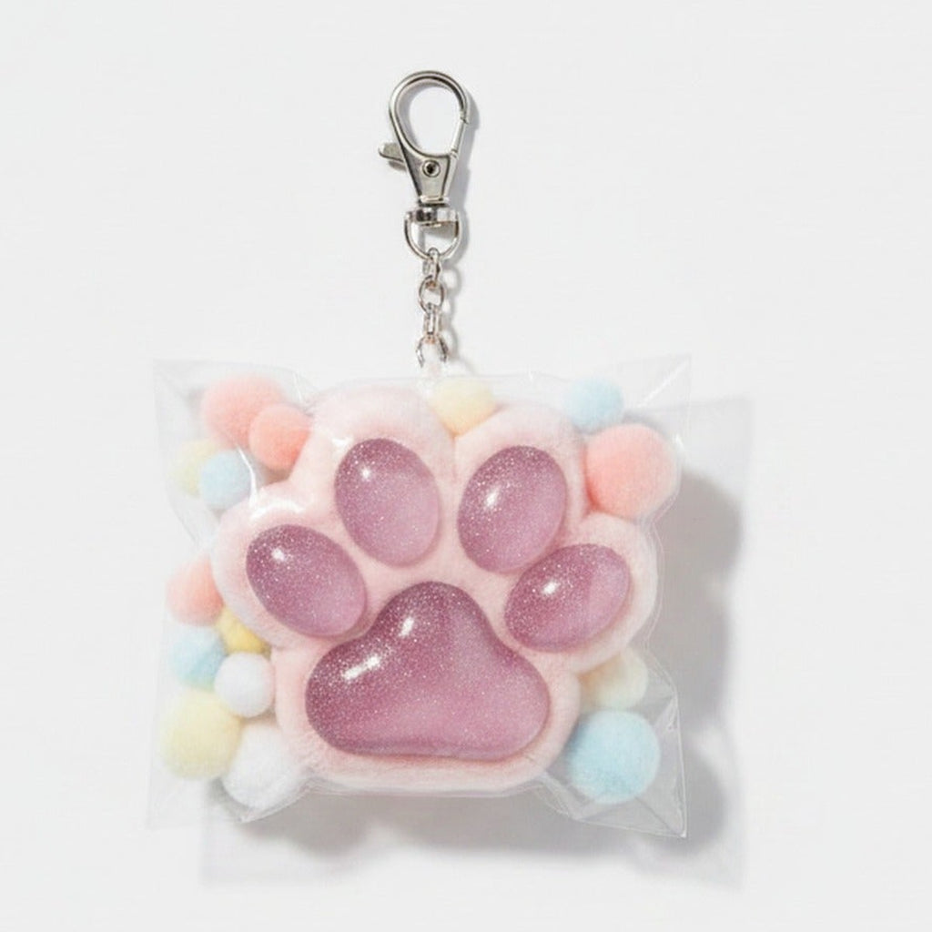 Squishy Paw Keychain - Icy Pink