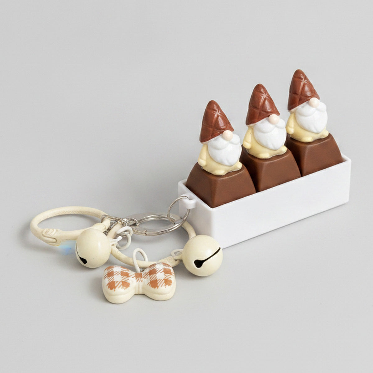Gnome Crew Keychain - Deep Brown