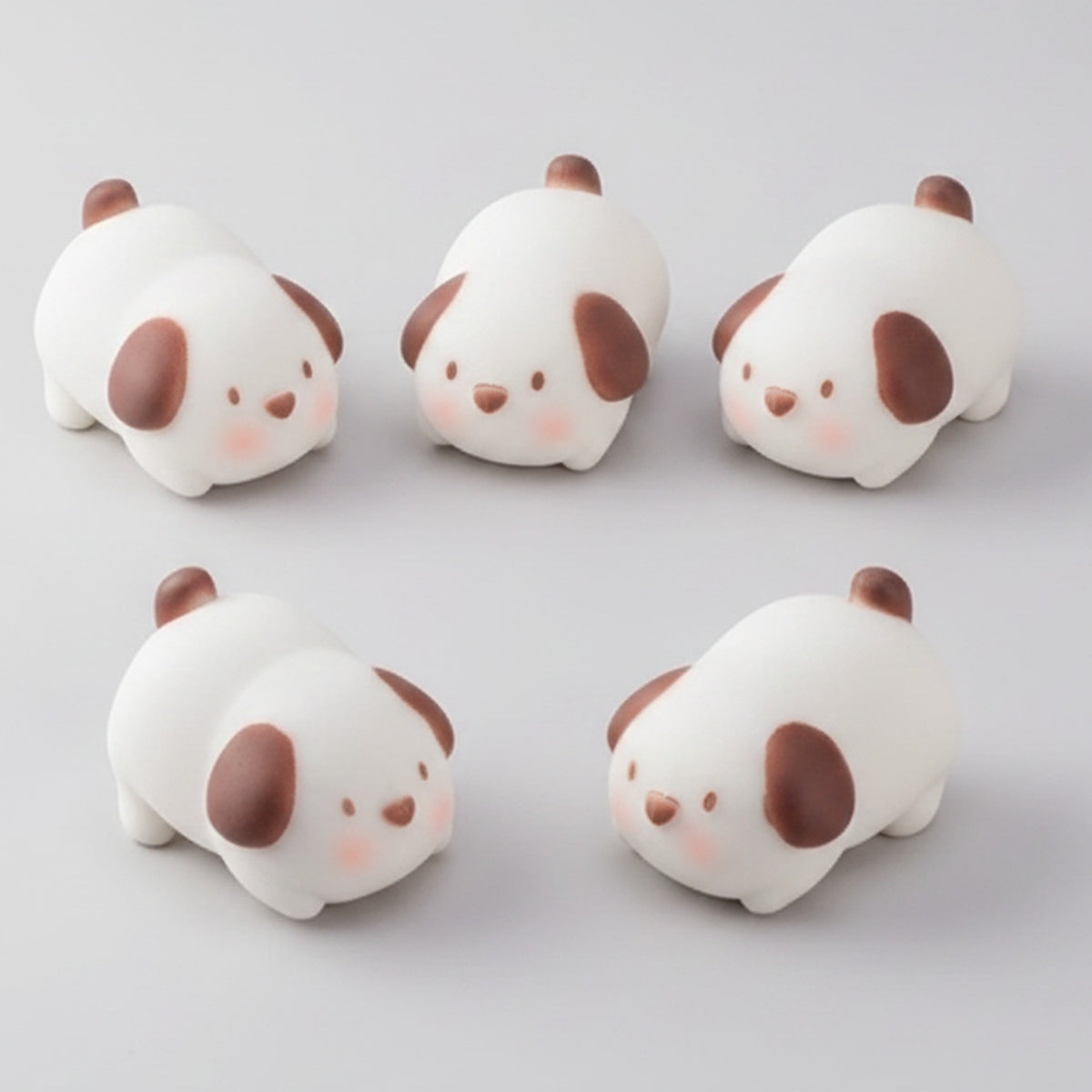 Cute Brown Spot Puppy Figurines Set – novelty & toys (view 1)