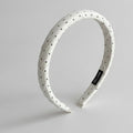 Padded Headband - Beige Polka Dot Headband – hair accessories (view 1)