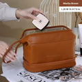 Cloud Double-Layer Makeup Bag - Brown