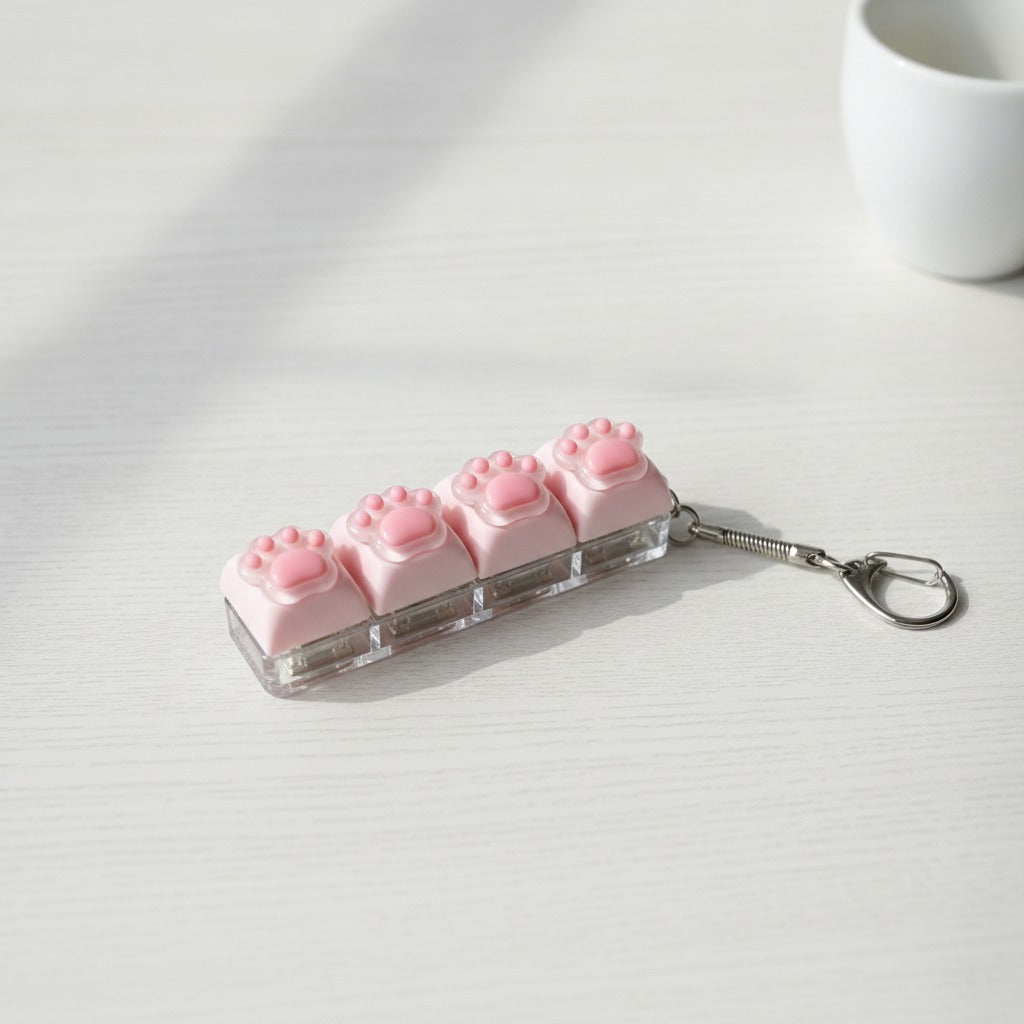Mini Paw Pad Keychain - Pastel Pink