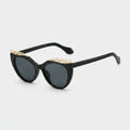 Black Cat Eye Sunglasses With Gold Detail – eyewear (view 1)