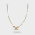 Pearl Necklace With Butterfly Charm Pendant – jewelry (view 1)