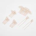 Pearl Hair Pin Set - Silver & White Pearl