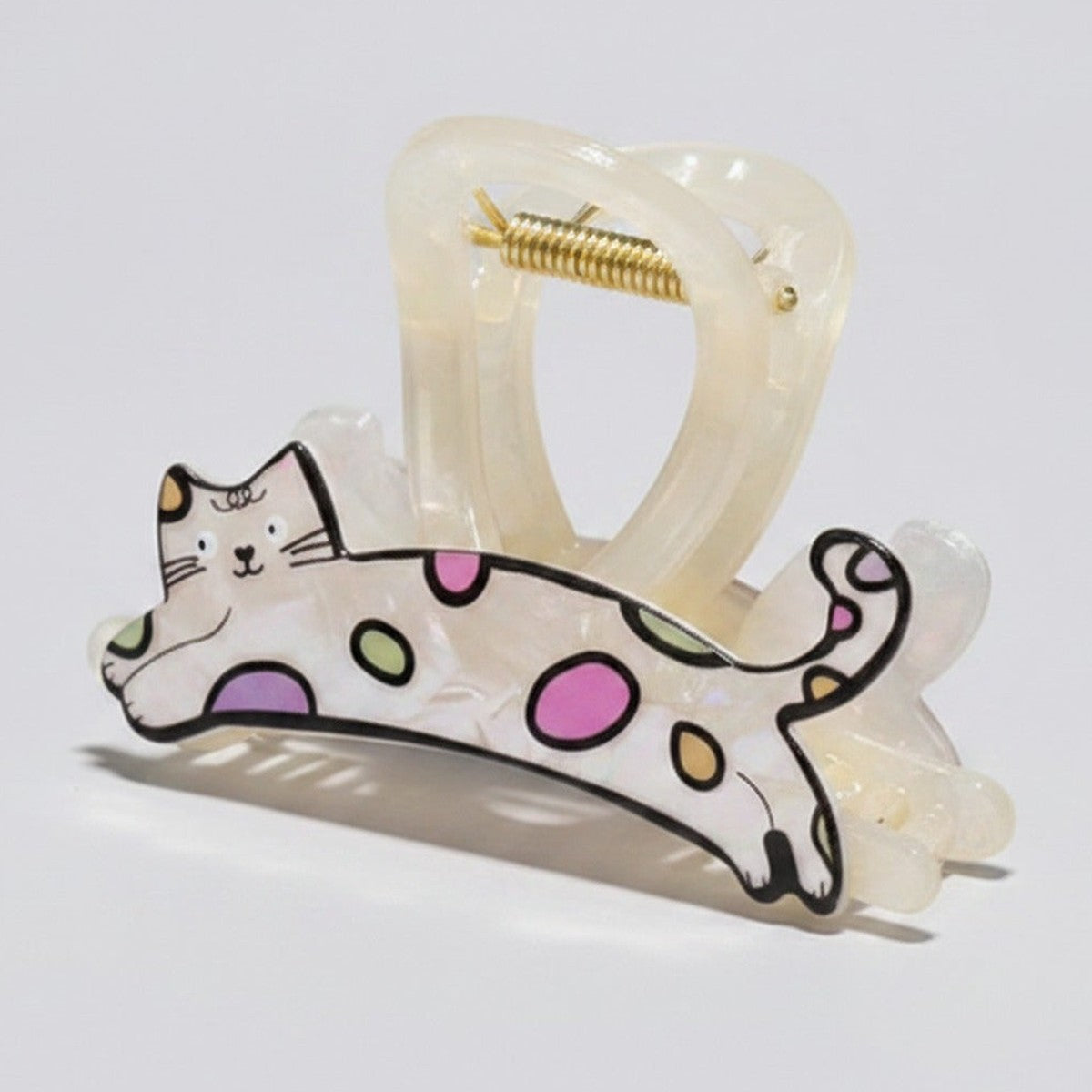 Colorful Spotted Cat Hair Claw Clip – hair accessories (view 1)