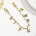 Ocean Theme Bag Chain Strap Charm Summer Purse Accessory - Gold