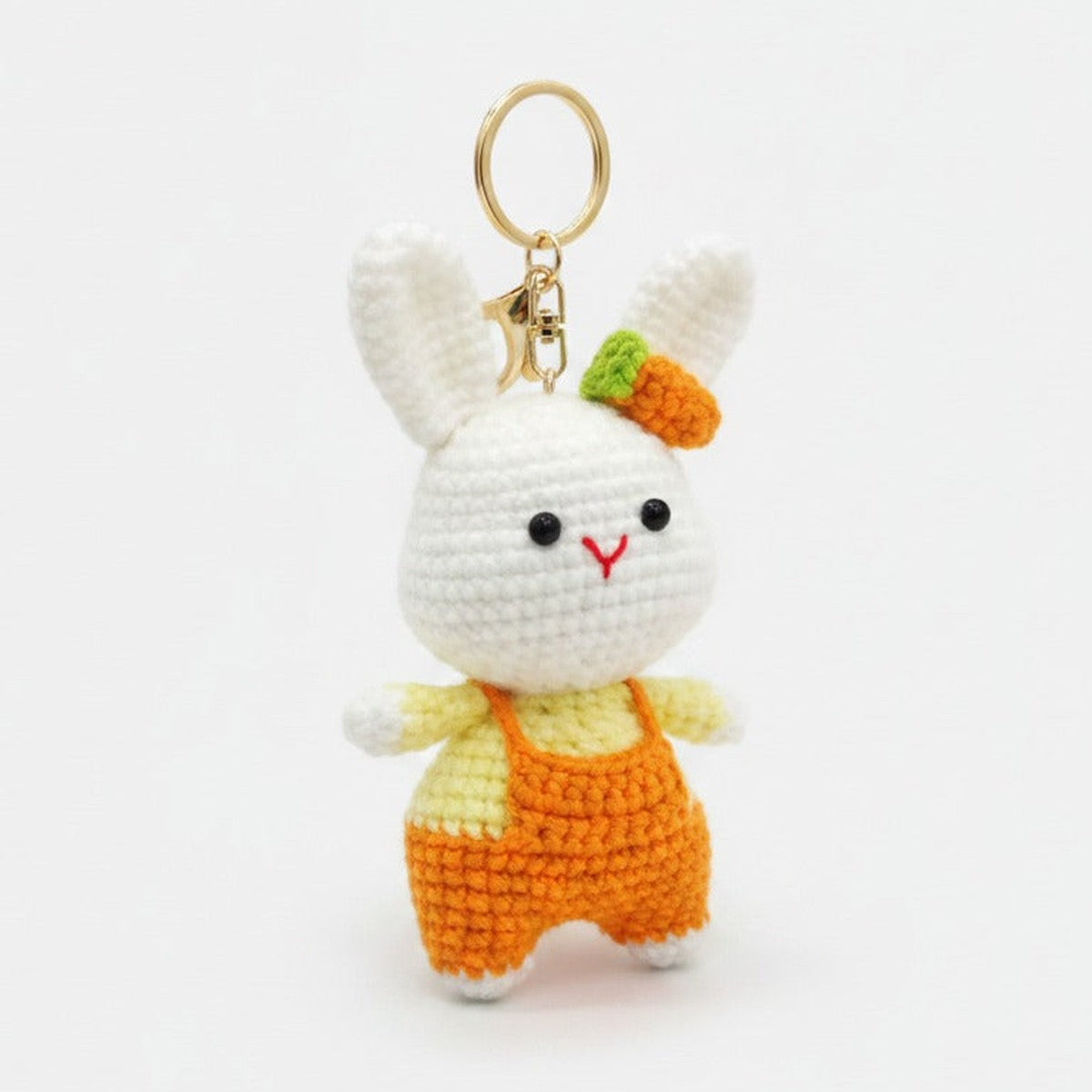 Mini Crochet Keychain DIY Kit - Overalls Bunny