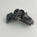 Black Textured Lace Hair Claw Clip – hair accessories (view 1)
