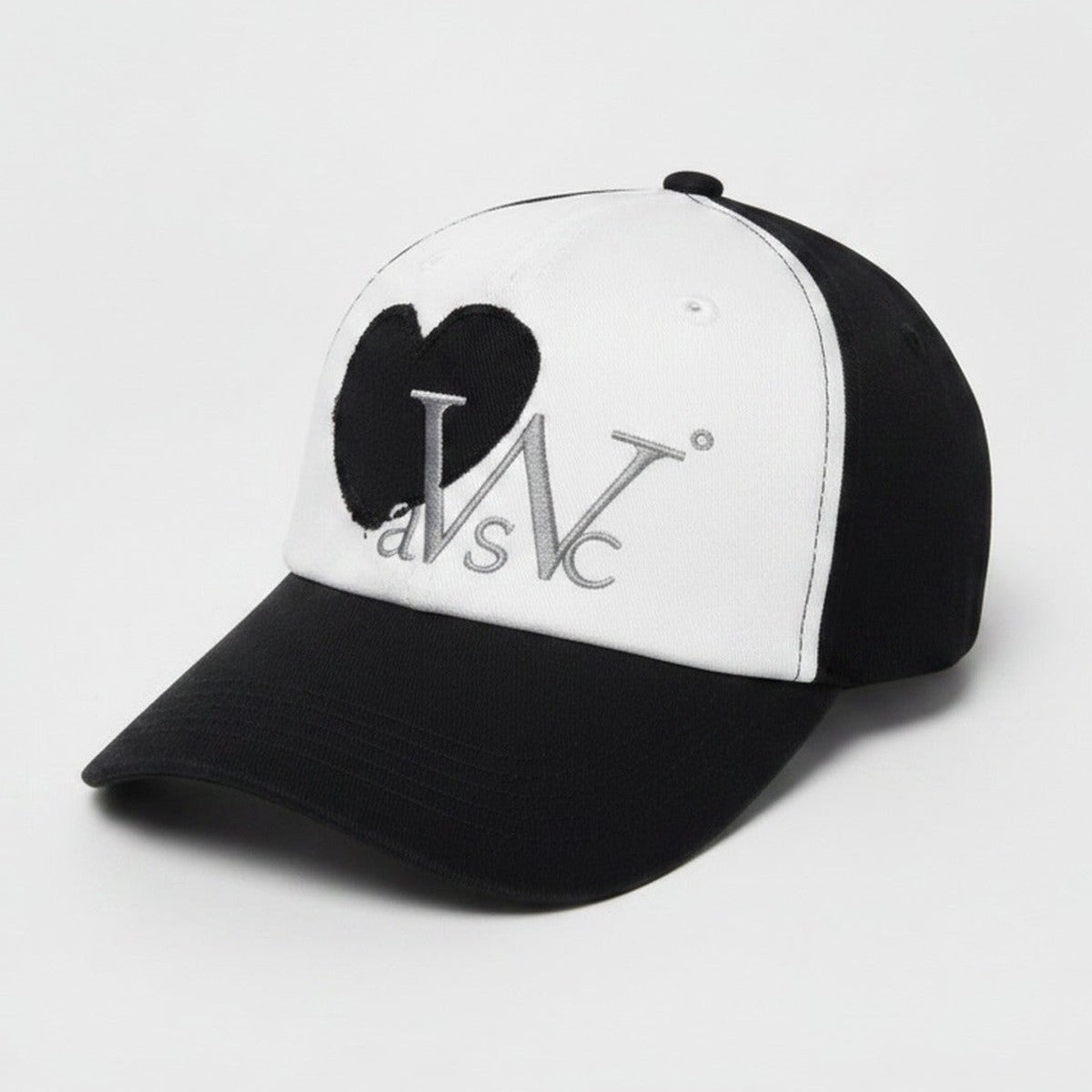 Heart Baseball Cap - Black – apparel accessories (view 1)