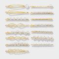Pearl & Gold Hair Clip Set Collection – hair accessories (view 1)