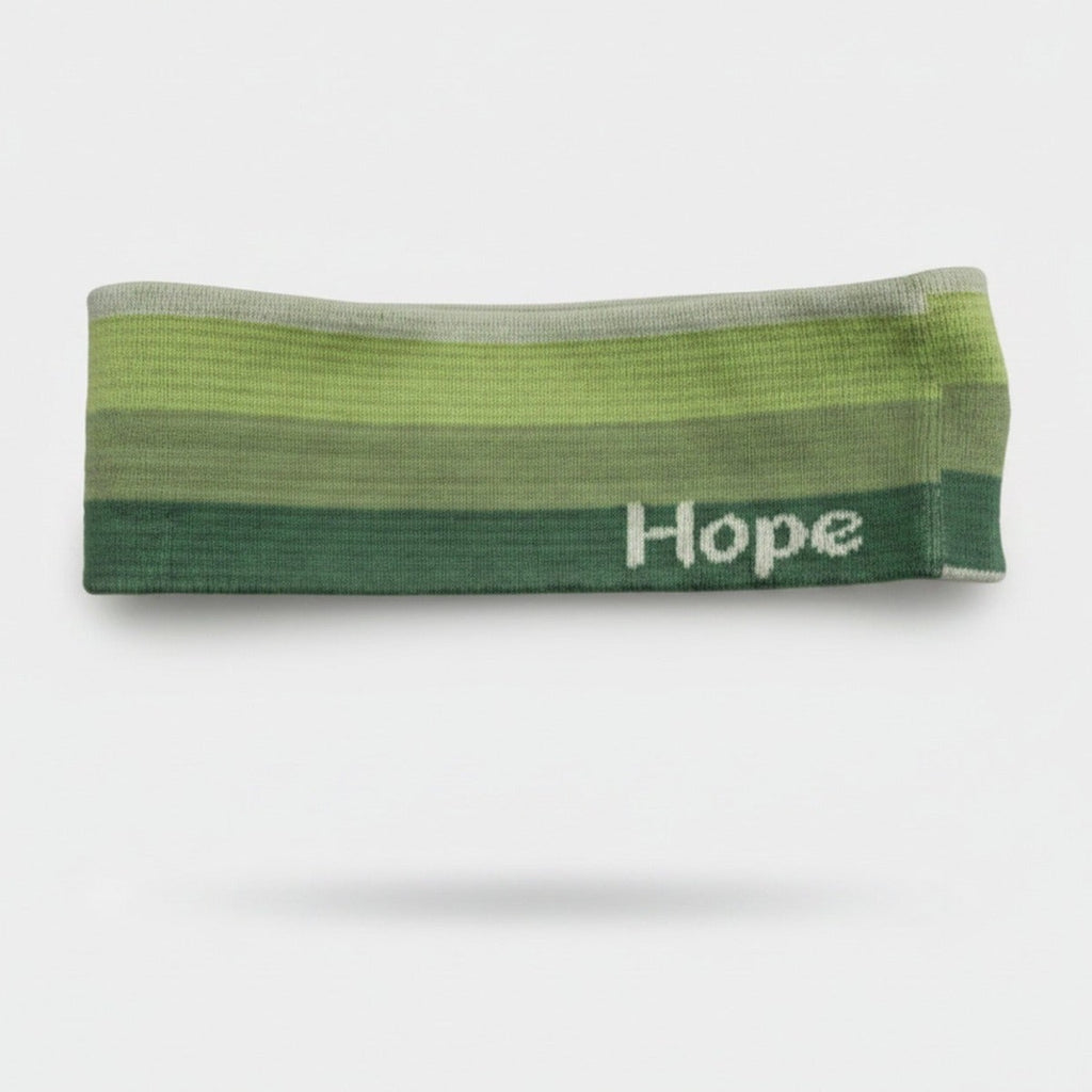 Ombre Green Striped Knit Headband – hair accessories (view 1)