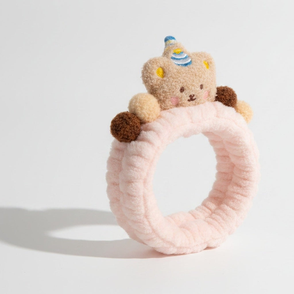 Teddy Bear Plush Hair Ring With Charm Details – hair accessories (view 1)