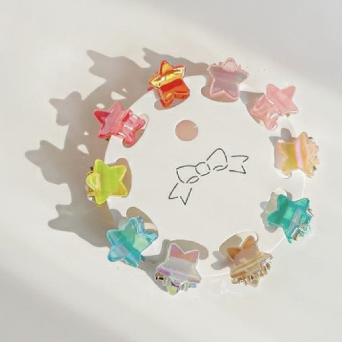 Mini Star Hair Clip Set - Rainbow Stars – hair accessories
