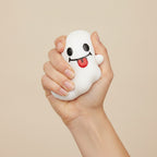 Ghost Squishy with Tongue Out Toy - squeeze in hand