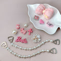 Pink Rose Flower Shoe Charms DIY Clog Accessories