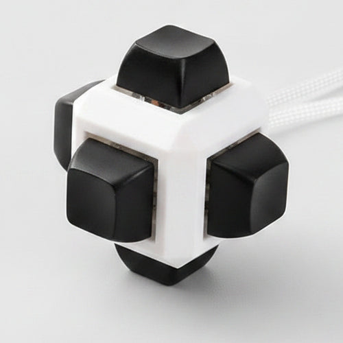 6 Side Mechanical Fidget Keychain Toy - Black – novelty & toys