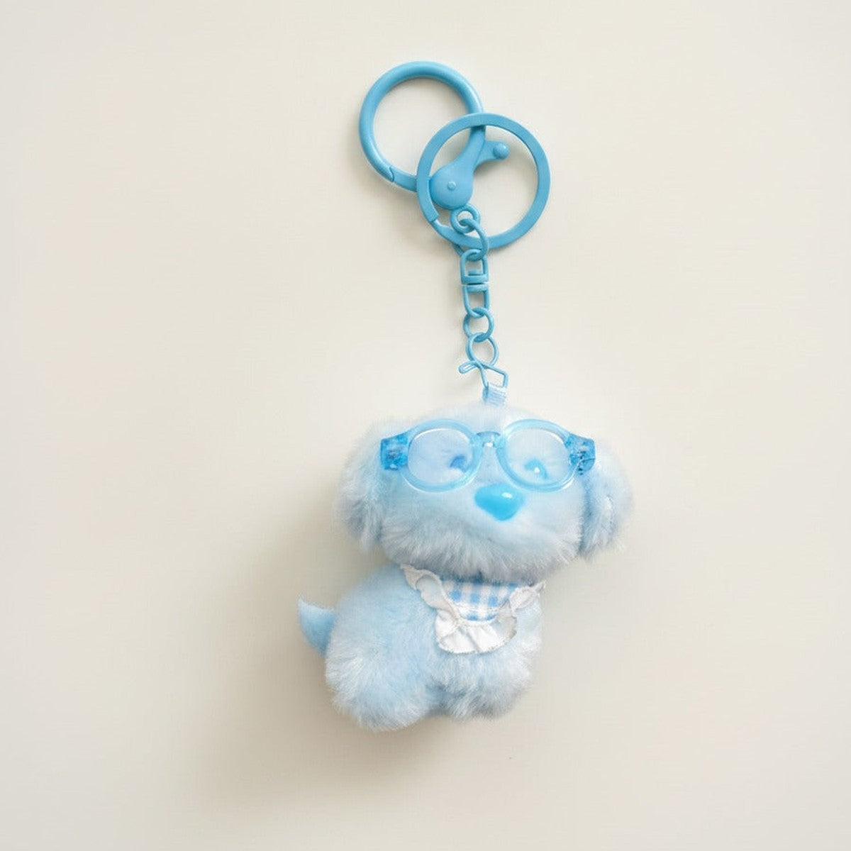 Cute Fluffy Dog Glasses Keychain – novelty & toys (view 1)