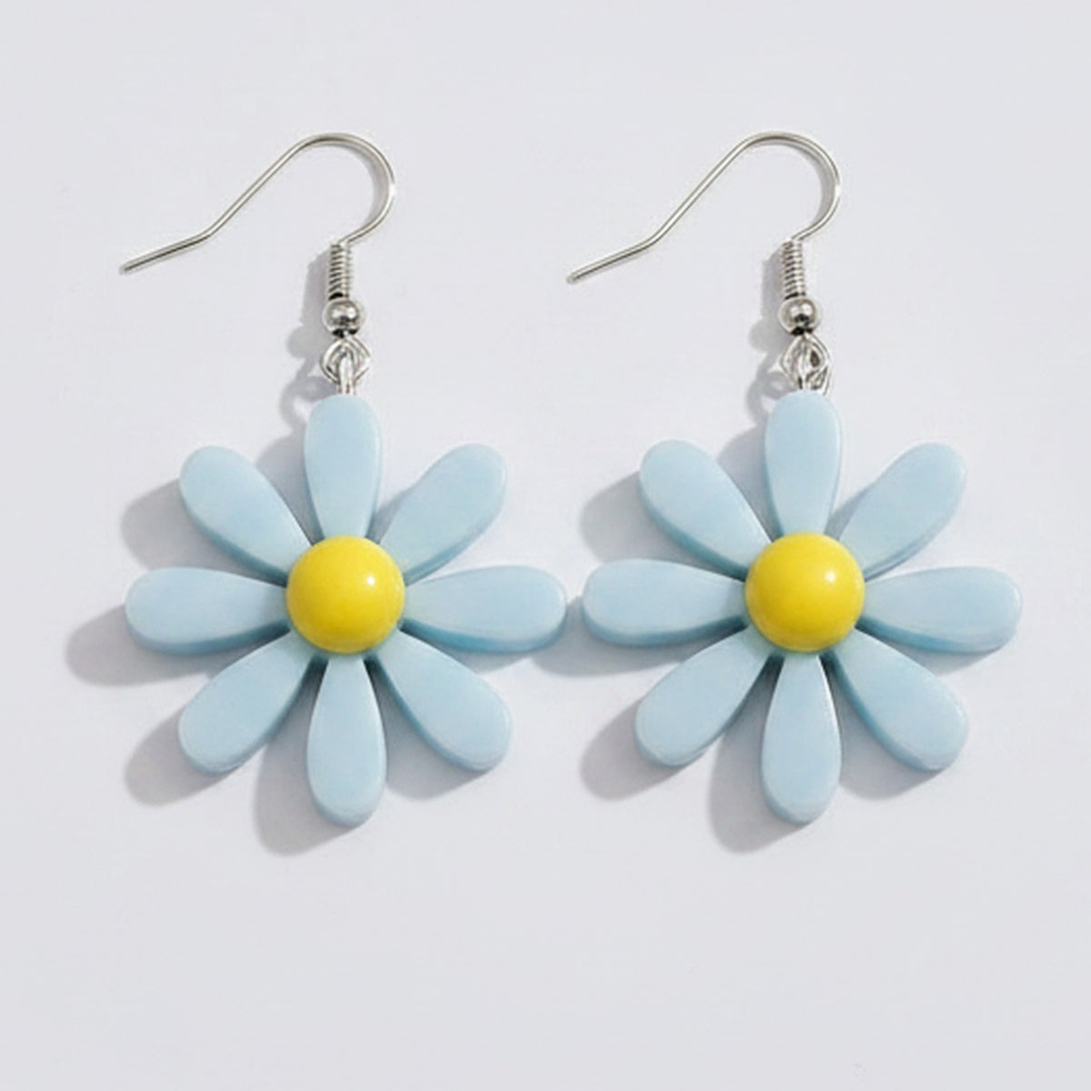 Daisy Dangle Earrings - Blue Daisy