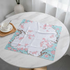 Delicate Floral Square Scarf - Cream Floral Alt