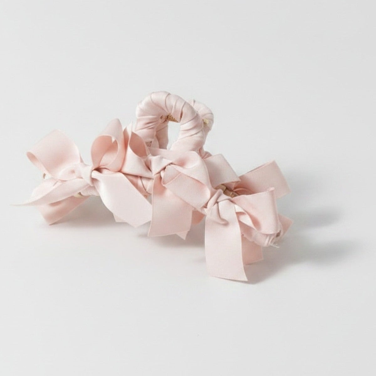 Blush Silk Bow Hair Claw Clip – hair accessories (view 1)