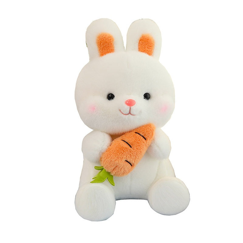 Carrot Rabbit Plush Toy - White