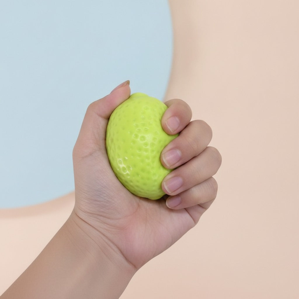 Color-Changing Lemon DIY Craft Kit - squeeze in hand