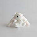 Fuzzy Bunny Keychain - White