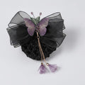 Butterfly Mesh Hair Claw Clip - Purple