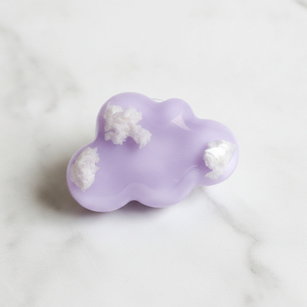 Puffy Cloud Phone Grip - Lavender