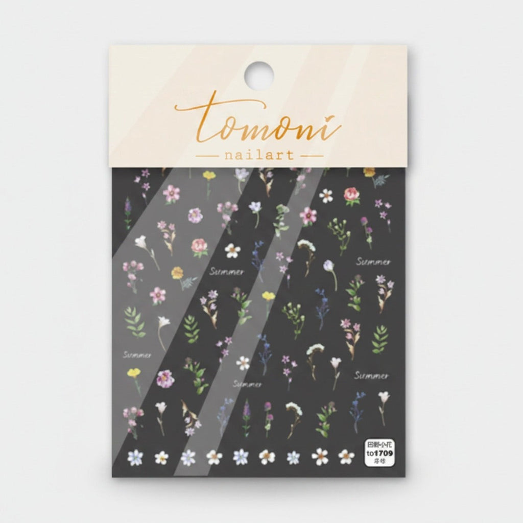 Floral Nail Art Sticker Sheet Summer Flowers – Korean nail care (view 1)