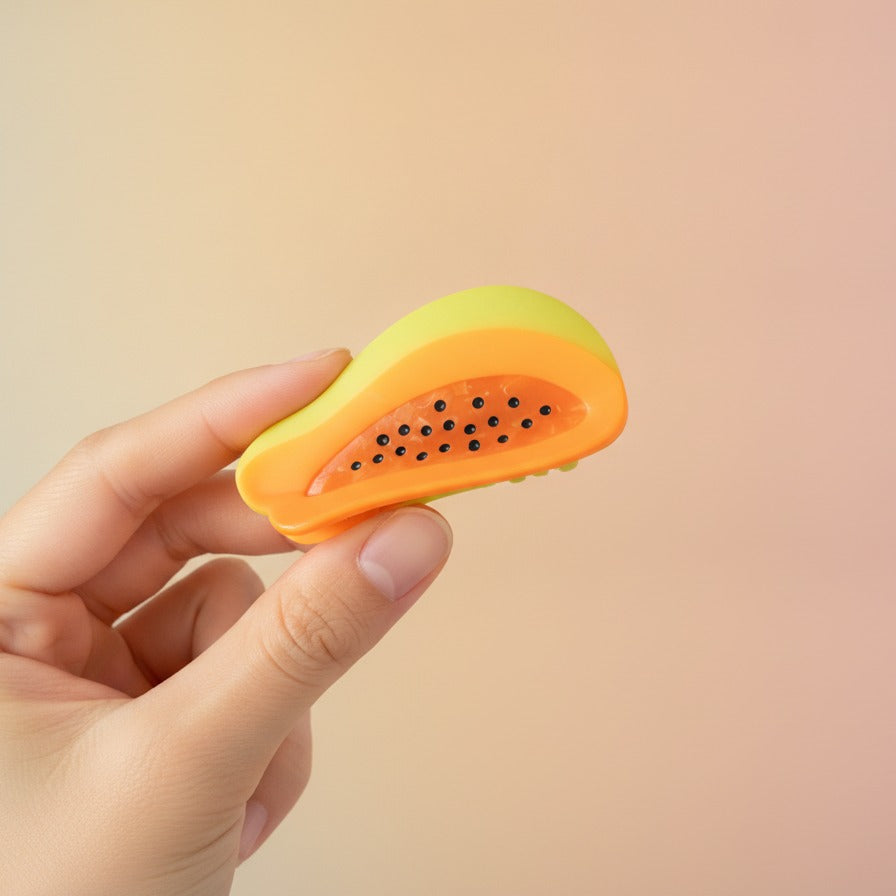 Cherry Dual Claw Hair Clip - Pawpaw