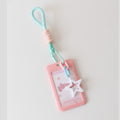 Star Charm Beaded Rope Keychain - Pink – novelty & toys (view 1)
