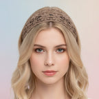 Lace Padded Headband - Khaki