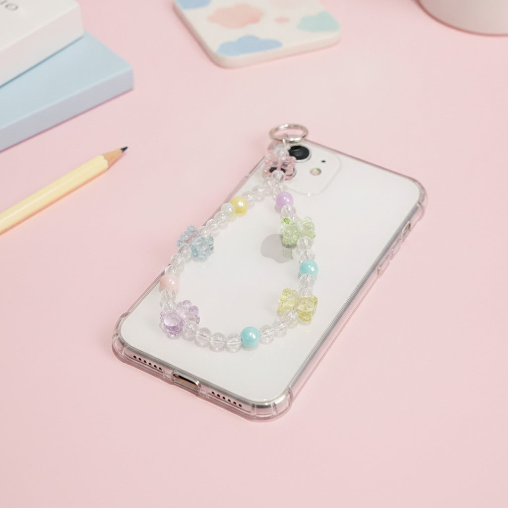 Candy Bear Beaded Keychain - Rainbow Bears
