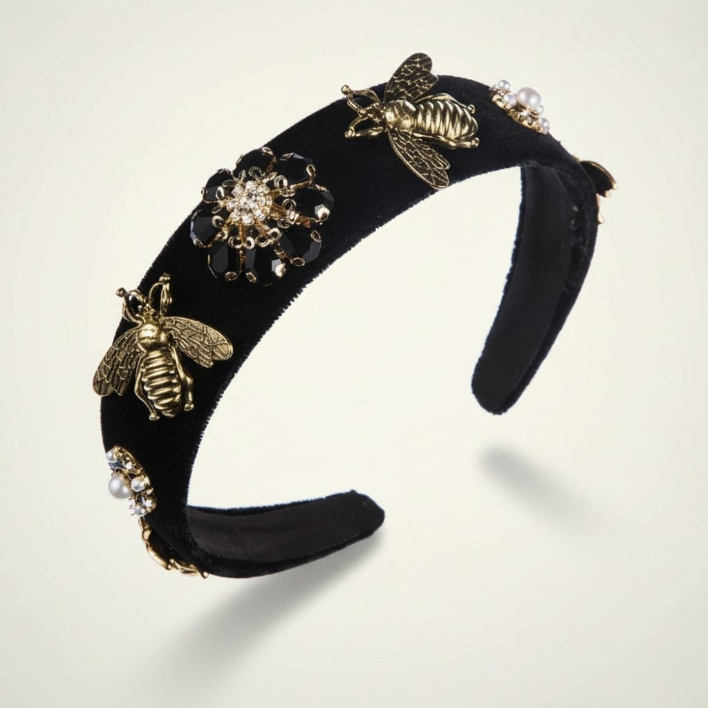 Embellished Bee and Floral Headband – hair accessories (view 1)