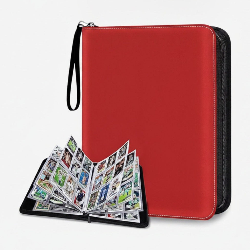 Nine-Pocket Card Collector Album - Red