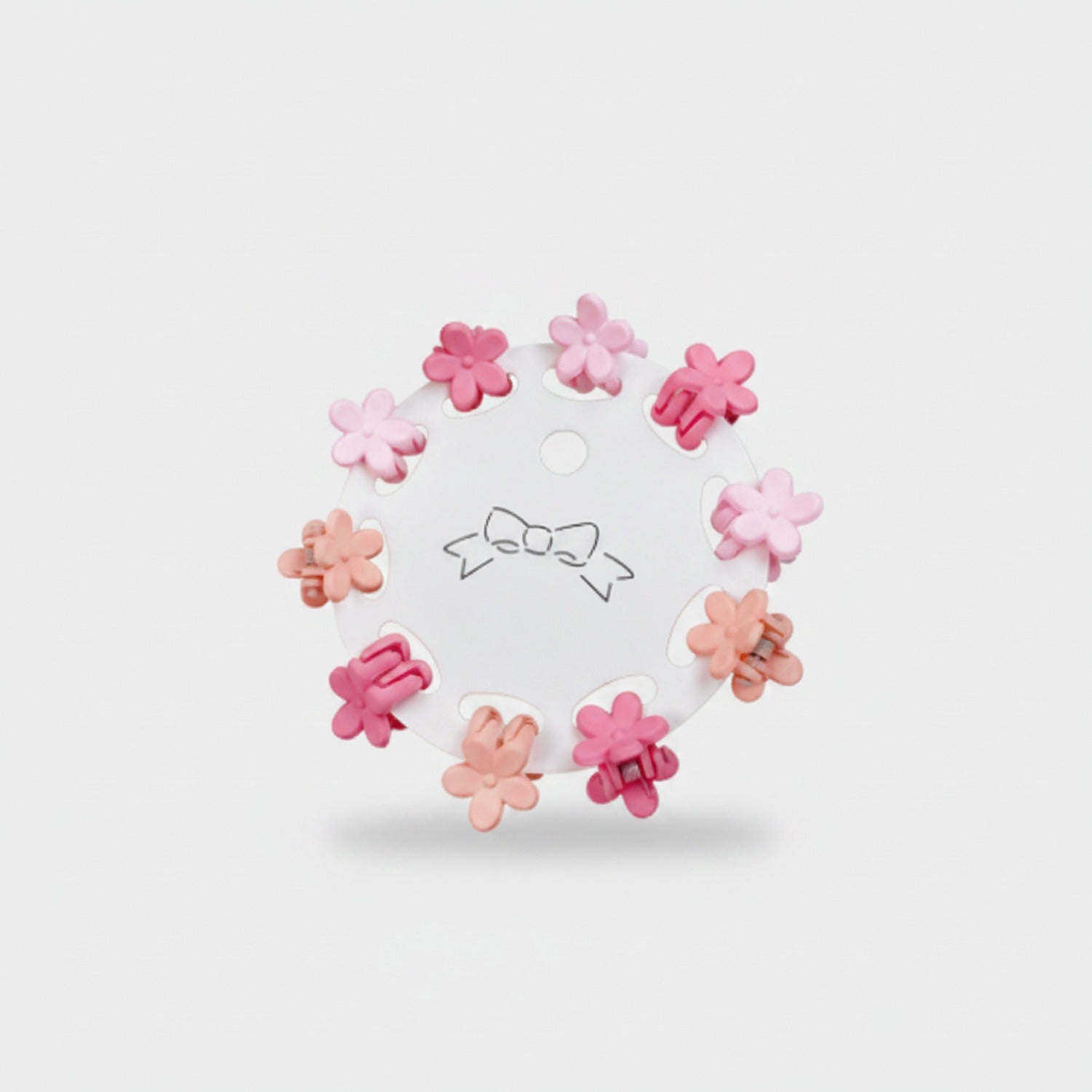 Blue Flower Hair Clips Set Pink Flowers