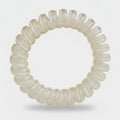 Spiral Coil Hair Tie Clear Cream – hair accessories