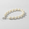 Bumpy Pearl Beaded Keychain - Cream Pearl