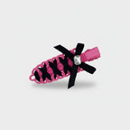 Black Bow Pink Claw Hair Clip Pink