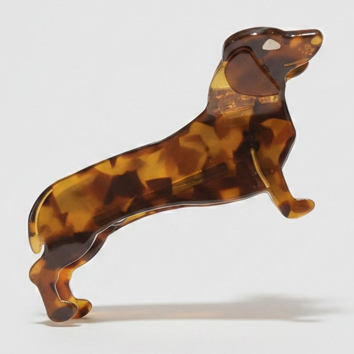 Amber Tortoiseshell Dachshund Hair Claw Clip – hair accessories (view 1)