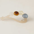 Gemstone Tortoiseshell Hair Claw Clip - Sage & Tiger Eye Mix – hair accessories (view 1)