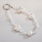 Pearlescent Beaded Phone Charm with Charms – jewelry (view 1)