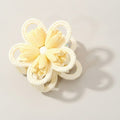 Pearl Beaded Flower Hair Claw - Yellow #3 – hair accessories (view 1)