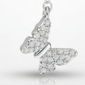 Silver Butterfly Charm Chain Lariat Necklace – jewelry (view 1)