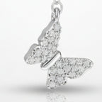 Silver Butterfly Charm Chain Lariat Necklace – jewelry (view 1)