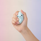 Steamer Basket Squishy Friend - Gold - squeeze in hand