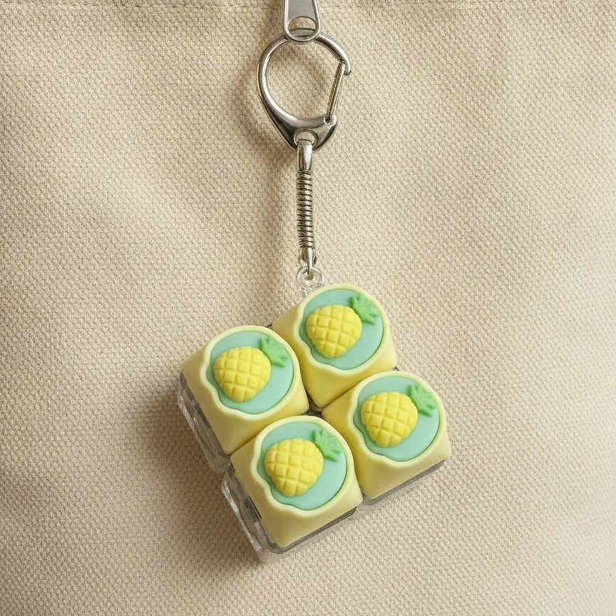 Pineapple Keycap Keychain Set - Type 3