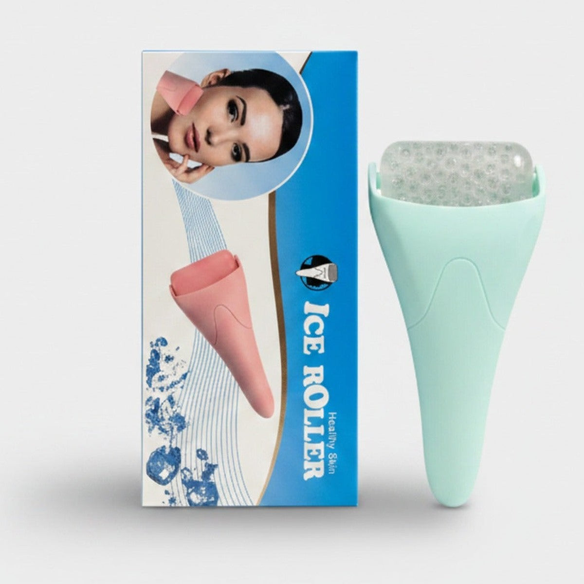 Mint Green Ice Roller With Gel Beads – Korean beauty tool (view 1)